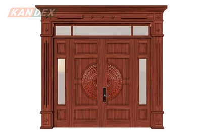 Cửa thép vân gỗ 2 cánh có cấu tạo chi tiết như thế nào?