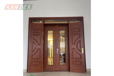 Mẫu cửa thép vân gỗ 4 cánh đẹp sang đáng chọn ngay hôm nay