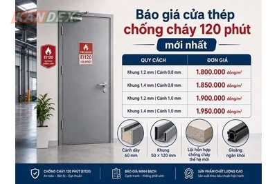 Báo Giá Cửa Thép Chống Cháy 120 Phút(EI120) Mới Nhất 2026