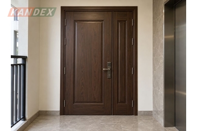 Cửa Thép Vân Gỗ 2 Cánh Lệch – Lưu Ý Lắp Đặt Tại Tầng Cao