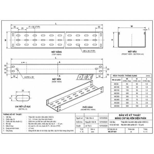 Máng Cáp Mạ Kẽm Điện Phân