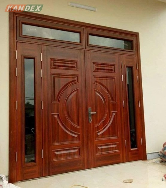 Những lưu ý khi chọn cửa thép vân gỗ 4 cánh lệch