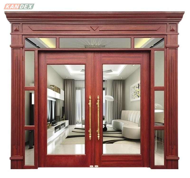 Cửa Thép Vân Gỗ Kính - Kích Thước Lỗ Ban Cửa Chính 