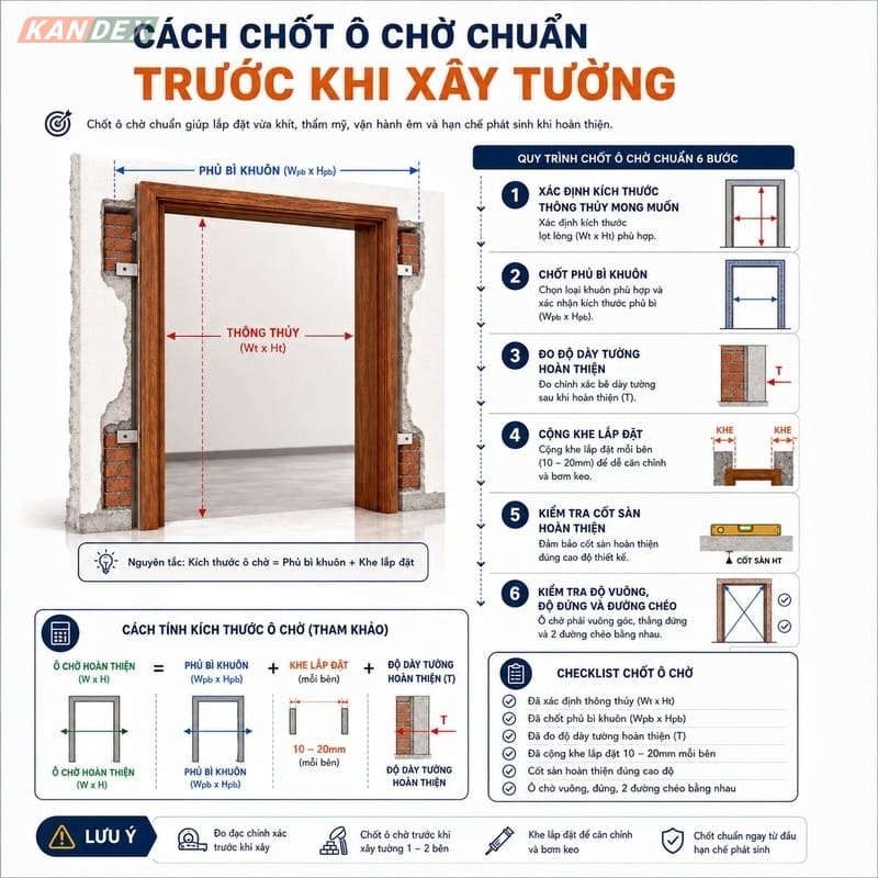 Khuôn Cửa Thép Vân Gỗ Chừa Ô Xây Bao Nhiêu Là Chuẩn?