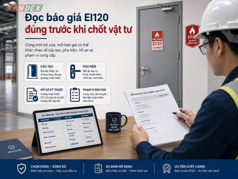 Báo Giá Cửa Thép Chống Cháy 120 Phút(EI120) Mới Nhất 2026