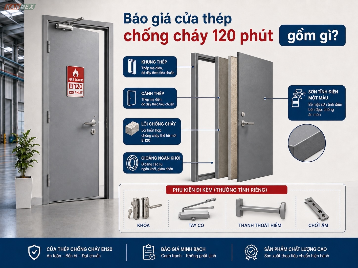 Báo Giá Cửa Thép Chống Cháy 120 Phút(EI120) Mới Nhất 2026